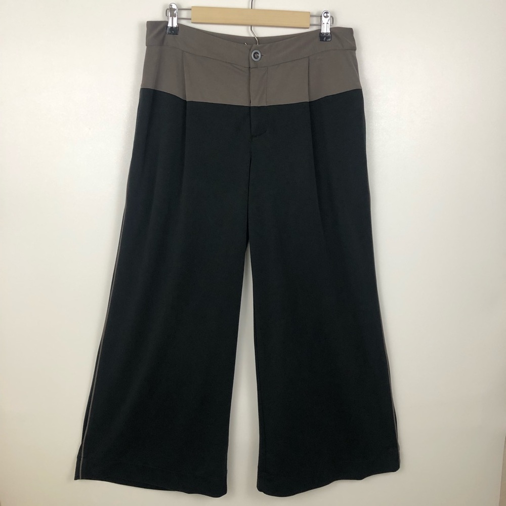 Free People Color Block Wide Leg Trouser Pants